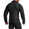 CQR Men’s Combat Shirt Tactical 1/4 Zip Long Sleeve Military BDU Shirts Camo EDC Top with Pockets(Tac Chill Black)