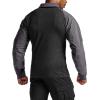 CQR Men’s Combat Shirt Tactical 1/4 Zip Long Sleeve Military BDU Shirts Camo EDC Top with Pockets(Tac Chill Charcoal)