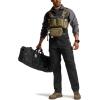 CQR Men’s Combat Shirt Tactical 1/4 Zip Long Sleeve Military BDU Shirts Camo EDC Top with Pockets(Tac Chill Charcoal)