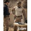 CQR Men’s Combat Shirt Tactical 1/4 Zip Long Sleeve Military BDU Shirts Camo EDC Top with Pockets(Tac Chill Cougar)