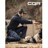CQR Men’s Combat Shirt Tactical 1/4 Zip Long Sleeve Military BDU Shirts Camo EDC Top with Pockets(Tac Chill Operator Navy)