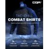 CQR Men’s Combat Shirt Tactical 1/4 Zip Long Sleeve Military BDU Shirts Camo EDC Top with Pockets(Tac Chill Operator Navy)