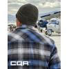 CQR Men’s Fleece Tactical Beanie, Lightweight Army Military Skull Cap, Soft Warm Winter Hat with Small Pocket(Grid Flex Army Green)