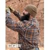 CQR Men’s Fleece Tactical Beanie, Lightweight Army Military Skull Cap, Soft Warm Winter Hat with Small Pocket(Grid Flex Coyote)
