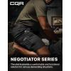 CQR Men’s Flex Casual Cargo Shorts, Lightweight Water Resistant Golf Shorts, Stretch Tactical Work Shorts with Multi-Pocket(Negotiator Black)