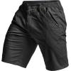 CQR Men’s Flex Casual Cargo Shorts, Lightweight Water Resistant Golf Shorts, Stretch Tactical Work Shorts with Multi-Pocket(Negotiator Black)