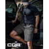 CQR Men’s Flex Casual Cargo Shorts, Lightweight Water Resistant Golf Shorts, Stretch Tactical Work Shorts with Multi-Pocket(Negotiator Charcoal)