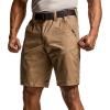CQR Men’s Flex Casual Cargo Shorts, Lightweight Water Resistant Golf Shorts, Stretch Tactical Work Shorts with Multi-Pocket(Negotiator Cougar)