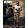 CQR Men’s Flex Casual Cargo Shorts, Lightweight Water Resistant Golf Shorts, Stretch Tactical Work Shorts with Multi-Pocket(Negotiator Cougar)