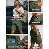 CQR Men’s Flex Casual Cargo Shorts, Lightweight Water Resistant Golf Shorts, Stretch Tactical Work Shorts with Multi-Pocket(Negotiator Green Kelp)