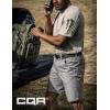 CQR Men’s Flex Casual Cargo Shorts, Lightweight Water Resistant Golf Shorts, Stretch Tactical Work Shorts with Multi-Pocket(Negotiator Stone)