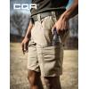 CQR Men’s Flex Casual Cargo Shorts, Lightweight Water Resistant Golf Shorts, Stretch Tactical Work Shorts with Multi-Pocket(Sentinel Alamo Khaki)