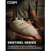 CQR Men’s Flex Casual Cargo Shorts, Lightweight Water Resistant Golf Shorts, Stretch Tactical Work Shorts with Multi-Pocket(Sentinel Alamo Khaki)