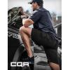 CQR Men’s Flex Casual Cargo Shorts, Lightweight Water Resistant Golf Shorts, Stretch Tactical Work Shorts with Multi-Pocket(Sentinel Black)