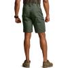 CQR Men’s Flex Casual Cargo Shorts, Lightweight Water Resistant Golf Shorts, Stretch Tactical Work Shorts with Multi-Pocket(Sentinel Green Kelp)