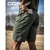 CQR Men’s Flex Casual Cargo Shorts, Lightweight Water Resistant Golf Shorts, Stretch Tactical Work Shorts with Multi-Pocket(Sentinel Green Kelp)