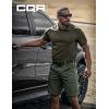 CQR Men’s Flex Casual Cargo Shorts, Lightweight Water Resistant Golf Shorts, Stretch Tactical Work Shorts with Multi-Pocket(Sentinel Green Kelp)
