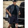 CQR Men’s Flex Casual Cargo Shorts, Lightweight Water Resistant Golf Shorts, Stretch Tactical Work Shorts with Multi-Pocket(Sentinel Operator Navy)