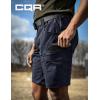 CQR Men’s Flex Casual Cargo Shorts, Lightweight Water Resistant Golf Shorts, Stretch Tactical Work Shorts with Multi-Pocket(Sentinel Operator Navy)
