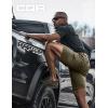 CQR Men’s Flex Casual Cargo Shorts, Lightweight Water Resistant Golf Shorts, Stretch Tactical Work Shorts with Multi-Pocket(Sentinel Soil Green)