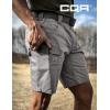CQR Men’s Flex Casual Cargo Shorts, Lightweight Water Resistant Golf Shorts, Stretch Tactical Work Shorts with Multi-Pocket(Sentinel Stone)