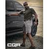 CQR Men’s Flex Casual Cargo Shorts, Lightweight Water Resistant Golf Shorts, Stretch Tactical Work Shorts with Multi-Pocket(Sentinel Stone)