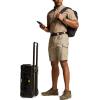 CQR Men’s Flex Casual Cargo Shorts, Lightweight Water Resistant Golf Shorts, Stretch Tactical Work Shorts with Multi-Pocket(Tac Alamo Khaki)