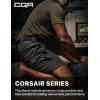 CQR Men’s Flex Casual Cargo Shorts, Lightweight Water Resistant Golf Shorts, Stretch Tactical Work Shorts with Multi-Pocket(Tac Black)