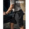 CQR Men’s Flex Casual Cargo Shorts, Lightweight Water Resistant Golf Shorts, Stretch Tactical Work Shorts with Multi-Pocket(Tac Black)