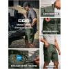 CQR Men’s Flex Casual Cargo Shorts, Lightweight Water Resistant Golf Shorts, Stretch Tactical Work Shorts with Multi-Pocket(Tac Green Kelp)
