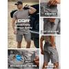 CQR Men’s Flex Casual Cargo Shorts, Lightweight Water Resistant Golf Shorts, Stretch Tactical Work Shorts with Multi-Pocket(Tac Stone)