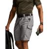 CQR Men’s Flex Casual Cargo Shorts, Lightweight Water Resistant Golf Shorts, Stretch Tactical Work Shorts with Multi-Pocket(Tac Stone)