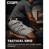CQR Men’s Flex Casual Cargo Shorts, Lightweight Water Resistant Golf Shorts, Stretch Tactical Work Shorts with Multi-Pocket(Tac Stone)