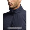 CQR Men’s Full-Zip Tactical Jacket, Soft Warm Military Winter Fleece Jackets, Outdoor Coats with Zipper Pockets(Grid Fleece Operator Navy)