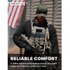 CQR Men’s Full-Zip Tactical Jacket, Soft Warm Military Winter Fleece Jackets, Outdoor Coats with Zipper Pockets(Grid Flex Black)