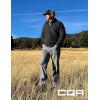 CQR Men’s Full-Zip Tactical Jacket, Soft Warm Military Winter Fleece Jackets, Outdoor Coats with Zipper Pockets(Grid Flex Black)