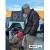 CQR Men’s Full-Zip Tactical Jacket, Soft Warm Military Winter Fleece Jackets, Outdoor Coats with Zipper Pockets(Grid Flex Charcoal)