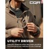 CQR Men’s Full-Zip Tactical Jacket, Soft Warm Military Winter Fleece Jackets, Outdoor Coats with Zipper Pockets(Grid Flex Coyote)