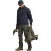 CQR Men’s Full-Zip Tactical Jacket, Soft Warm Military Winter Fleece Jackets, Outdoor Coats with Zipper Pockets(Grid Flex Operator Navy)