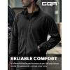 CQR Men’s Full-Zip Tactical Jacket, Soft Warm Military Winter Fleece Jackets, Outdoor Coats with Zipper Pockets(Guardian Black)