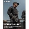 CQR Men’s Long Sleeve Tactical Shirts, Ripstop Military Work Shirts, UPF 50+ Breathable Button Down Outdoor Hiking Shirt(Journeyman Black)