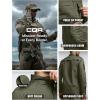 CQR Men’s Long Sleeve Tactical Shirts, Ripstop Military Work Shirts, UPF 50+ Breathable Button Down Outdoor Hiking Shirt(Journeyman Soil Green)