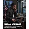 CQR Men’s Long Sleeve Tactical Shirts, Ripstop Military Work Shirts, UPF 50+ Breathable Button Down Outdoor Hiking Shirt(Metro Black)