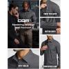 CQR Men’s Long Sleeve Tactical Shirts, Ripstop Military Work Shirts, UPF 50+ Breathable Button Down Outdoor Hiking Shirt(Metro Charcoal)