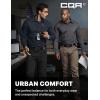 CQR Men’s Long Sleeve Tactical Shirts, Ripstop Military Work Shirts, UPF 50+ Breathable Button Down Outdoor Hiking Shirt(Metro Operator Navy)