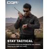 CQR Men’s Long Sleeve Tactical Shirts, Ripstop Military Work Shirts, UPF 50+ Breathable Button Down Outdoor Hiking Shirt(Supervisor Black)