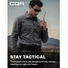 CQR Men’s Long Sleeve Tactical Shirts, Ripstop Military Work Shirts, UPF 50+ Breathable Button Down Outdoor Hiking Shirt(Supervisor Charcoal)