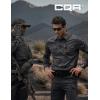 CQR Men’s Long Sleeve Tactical Shirts, Ripstop Military Work Shirts, UPF 50+ Breathable Button Down Outdoor Hiking Shirt(Supervisor Charcoal)