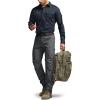 CQR Men’s Long Sleeve Tactical Shirts, Ripstop Military Work Shirts, UPF 50+ Breathable Button Down Outdoor Hiking Shirt(Supervisor Operator Navy)