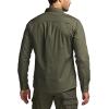 CQR Men’s Long Sleeve Tactical Shirts, Ripstop Military Work Shirts, UPF 50+ Breathable Button Down Outdoor Hiking Shirt(Supervisor Soil Green)